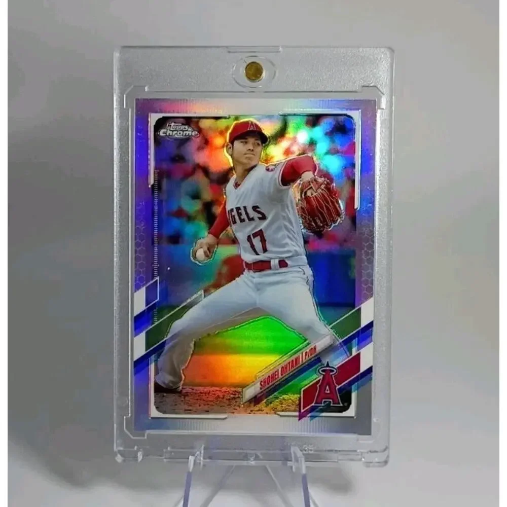 2021 Topps Chrome - Shohei Ohtani #159 REFRACTOR - Picture 4 of 7
